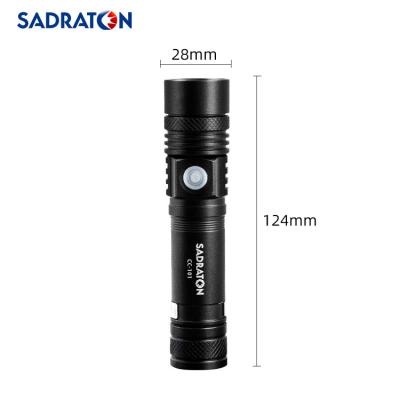 China Cheap SADRATOM China 500 lumens camping spotlight emergency camp small bright white torch light micro usb charge led flashlight t6 for sale