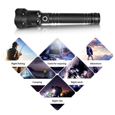 China SADRATOM camping most high quality aluminum alloy self security defensive light powerful torch usb rechargeable led flashlight for sale