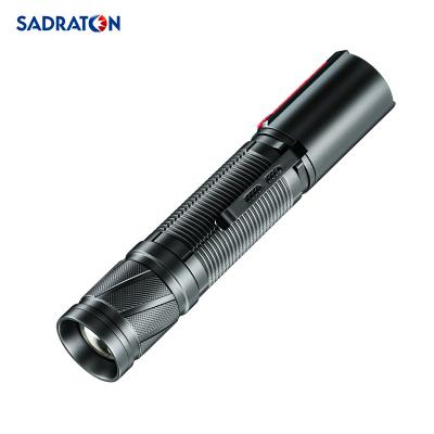 China Stepless Dimming Outdoor Waterproof Led Emergency Flashlight USB Rechargeable Portable Lightweight Powerful Military Tactical Flashlight for sale