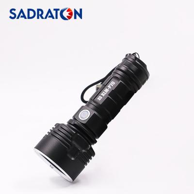 China SADRATOM tactical flashlight xhp 70 outdoor hunting surefire tactical light the most powerful lantern 2500 lumens with 26650 battery for sale