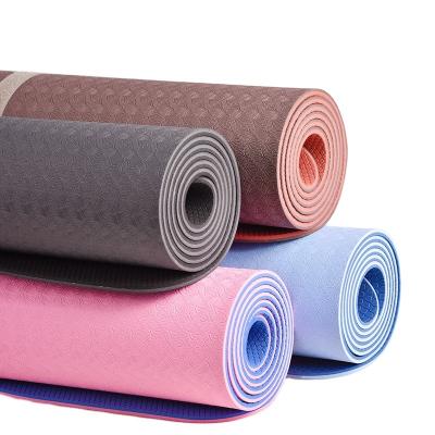 China Factory direct sales washable double non-slip outdoor yoga Mat For Yoga Fitness Training Bicolorable band for sale