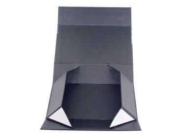 China Promotional Black Foldable Gift Boxes Cardboard Packaging Boxes Rectangle / Square Shape for sale