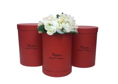 China Various Color Cardboard Round Paper Box For Flower Packaging / Large Size for sale