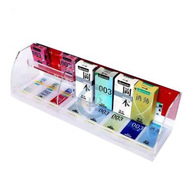 China Eco-friendly/Durable/Recyclable/Water Proof/Acrylic Counter Display Rack Condom Display Stand High Gloosy/OEM/ODM Factory Supermarket Luxury Cashier for sale