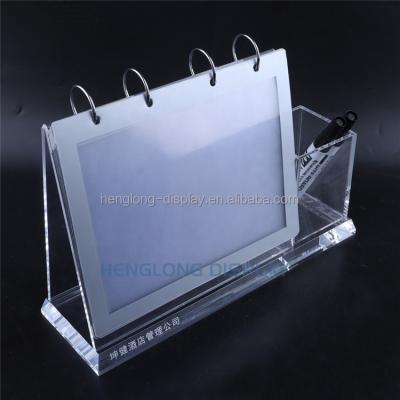 China Plastic Table Calendar OEM ODM Desk Calendar Desk Customized Promotional Gifts Acrylic Desk Organizer for sale