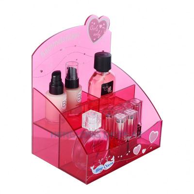 China Eco-friendly/Durable/Recyclable/Water Proof/High Gloosy/PlasticTransparent Customized Luxury Acrylic Makeup Shelf Cosmetics Nail Polish Display Rack for sale