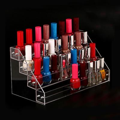 China sustainable & Environmentally Friendly Fashionable Transparent Cosmetic Organizer Plexiglass Travel Nail Polish Product Display for sale