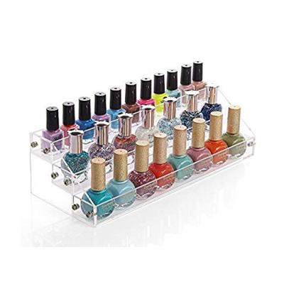 China sustainable & Best 45 Fashionable Environmental Friendly Selling Clear Bottles Polish Storage Shelf Acrylic Nail Polish Display Boxes for sale