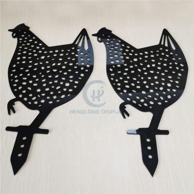 China Large Contemporary Chicken Shaped Perspex Acrylic Decor Garden Dekoration Eco - Friendly for sale