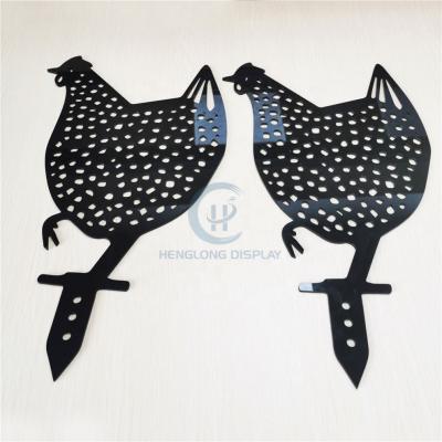 China China Contemporary Factory Durable Chicken Shaped Wholesale Acrylic Perspex Chicken Garden Decor for sale