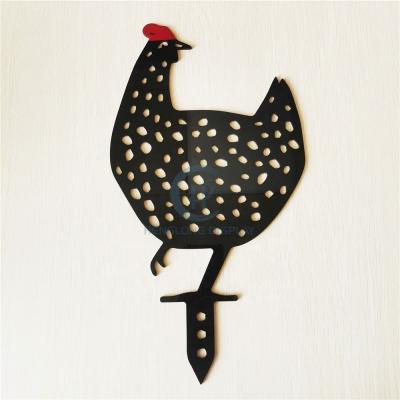 China Contemporary High Quality Handwork Chicken Shaped Perspex Decoration Design Acrylic Garden Decor for sale