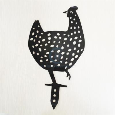 China Contemporary Hot Sale Chicken Shaped 3mm Black Plastic Red Acrylic Home Garden Decoration OEM for sale