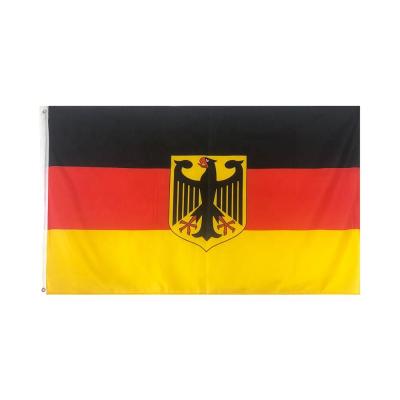 China Polyester / Satin / Knitted Cheap Custom Flags 3x5 ft Polyester German Flag Eagle National Emblem for sale