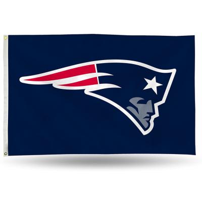 China Health Care Institutes Wholesale To Make Low MOQ Patriots Banner Custom Design NFL Club Flag 100% Digital Printing 3x5 FT Polyester Patriots Flag for sale