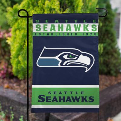 China Automotive Wholesale High Quality 12x18 Inch Seahawks NFL Yard Banner Garden Double Sided Decorative Flag for sale