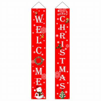 China Amazon Hot Sale Christmas Decoration Wholesale Flag Banner 12x71 Inches Festival Yard Decoration Merry Christmas Digital Printed Flag for sale