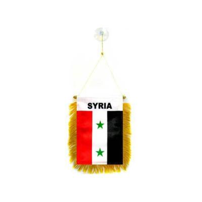 China New Design Low MOQ Pennant Wall Hanging Cheap Custom Syria Flag Syrian Flag for sale