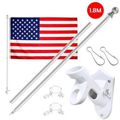 China Strong Toughness Hotel And Resort Metal Flag Pole Aluminum Flag Pole With Bracket for sale