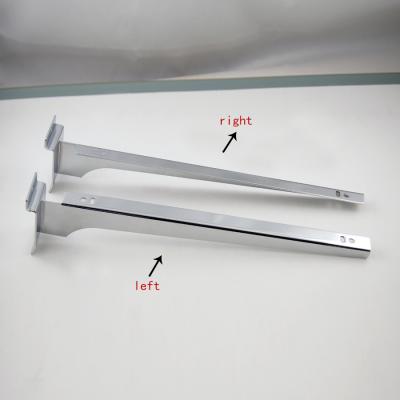 China Suitable for wood/timber shop accories slatwall metal shelf bracket for glass shelf for sale