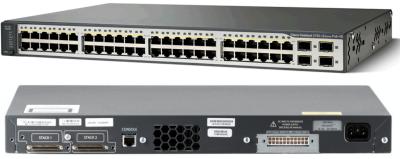 China Puerto WS-C3750V2-48PS-E del interruptor de red de Cisco Catalyst3750 V2 POE 48 en venta