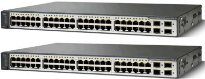 China WS-C3750V2-48PS-S Poe Switch 48 Port Network Switch Energy Saving for sale