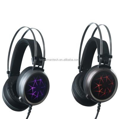 China Comfortable High Quality 7.1 Voice Edge Support Gaming Earphone With Three Plugs Rainbow Luminous for sale