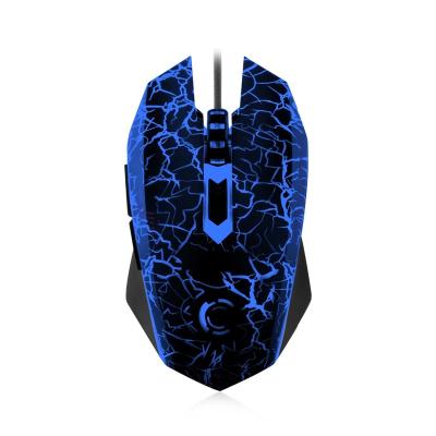 China 6D Game Style Customized Logo Printed Cool Game Electronic Gaming Mouse With LED Lights for sale