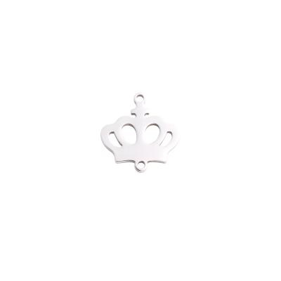 China Factory direct sale cute polished stainless steel small crown, suitable for DIY key chain jewelry hanging ornaments and accessories for sale