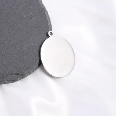 China Wholesale New Design Sense Stainless Steel Metal Fine Polishing Pendant Around Small Charm for sale