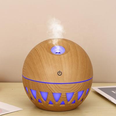 China Car Tending Mini Light Dark Wood Elegant Nebulizer Mist Refresher Essential Oil Aromatherapy Machine Ultrasonic Aroma Diffuser for sale