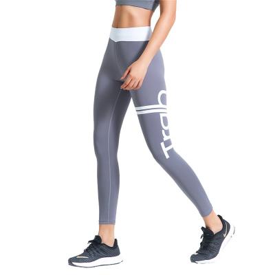 China New Anti-wrinkle Woman Tight Yoga Pants Exercise Pants Letter Print Fitness High Stretch Slim Pants for sale