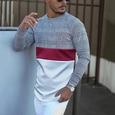 China Amazon Hot Sale Spring Autumn Fashion Casual Men's Long Sleeve O Neck Breathable T-Shirt for sale