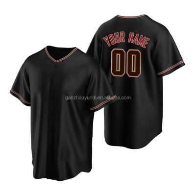 China Breathable Full Dye Black Sublimation Printing Blank Baseball Jersey Custom for sale