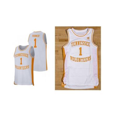 China Tennessee Volunteers College Basketball Jersey Mens White Antibacterial Stitched Any Name Number for sale