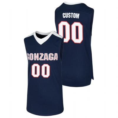 China Gonzaga Bulldogs #00 Antibacterial Navy Custom Youth College Basketball Jersey for sale