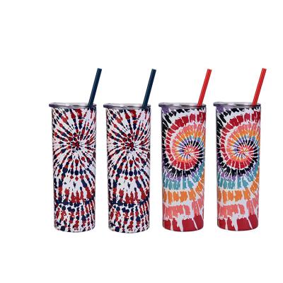 China New Design Wholesale Disposable Tie Dye Stainless Steel Beer Mug Mug 30oz 20oz Sublimation Tumbler Straight for sale