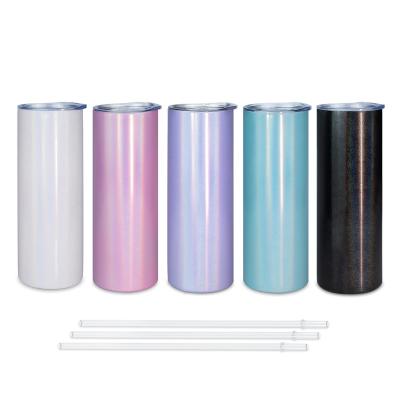 China USA Warehouse Disposable Vacuum Insulated 30oz White Blue Pink White Sublimation Double Wall Black Purple Glitter Sublimation Tumbler for sale