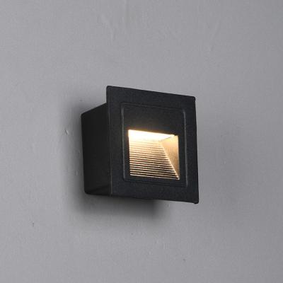 China IP54 Mini Square Aluminum Corner Led Modern Outdoor Waterproof Modern Step Light Staircase Side Wall Lamp for sale