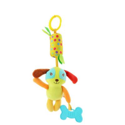 China New Design Animal Baby Toy Baby Stroller Lathe Hanging Bell Soothe Rattle Plush Baby Rattles L563241 for sale