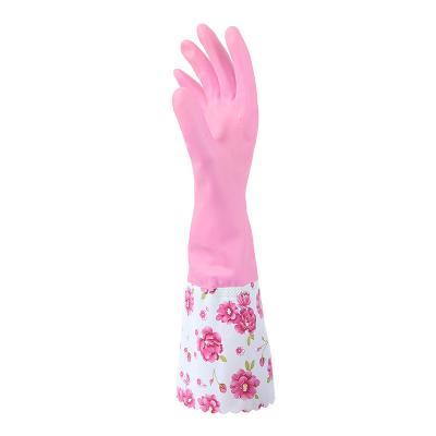 China Clean Housework Gloves Women Kitchen Laundry 100% Latex Dusting Waterproof Gloves for sale