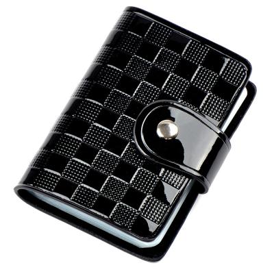 China Fashion Men Leather Colorful Glossy Business Card Holder Bag Lady Business Card Holder Card Bag for sale