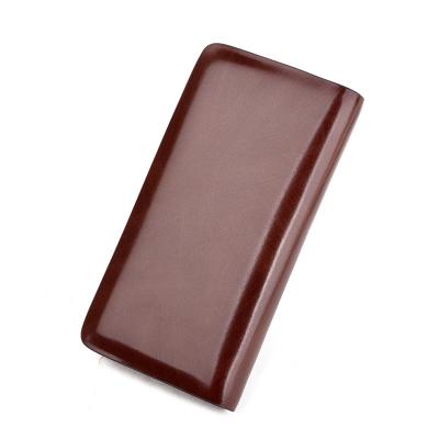 China Anti-theft soft leather wallet zipper men's wallet first layer cowhide wallet long for sale