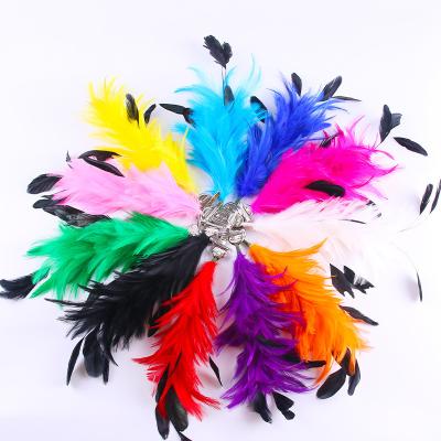 China DIY gifts. Toys. Ordinary Handmade Ornament Decoration 18-20cm/1 Piece Chicken Feather DIY Feather Hair Clip Stage Performance Photo Decorations for sale