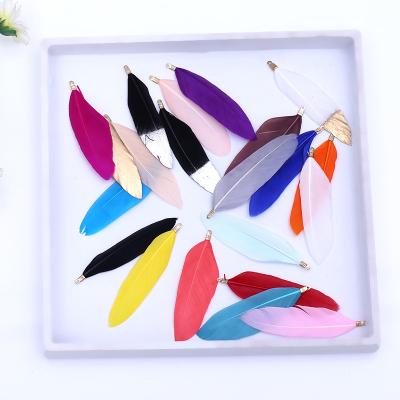 China Home Decoration Adorn Band Hats 7-9CM 1 Bag 50 Pieces Handmade Color Goose Feather DIY Earrings, Decorative Feathers for sale