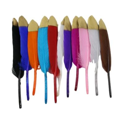 China Crafts High Quality Color Painted Feathers 10-15cm Goose Feather Natural Feather Crafts Clothing for sale