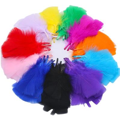 China Flat Feather Clothing Featival Decoration Factory Direct Sale Turkey Feather Color DIY Feather Accessories Clothing Accessories for sale