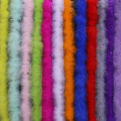 China DIY gifts. Toys. Colorful Ornament Decoration Feather Cheap Scarf Plush Turkey Feather Strips Decorative DIY Clothing Materials for sale