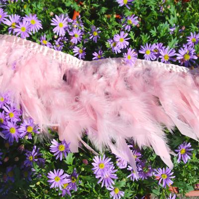 China Opens 10-13CM Turkey Feather Turkey Feather Piece Feather Cloth Edge Stage Performance Clothing Decorative Hand Material for sale