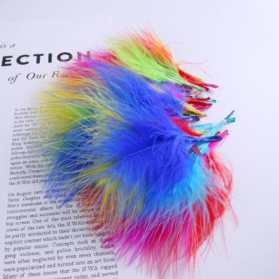 China Turkey Feather DIY Accessories Featival Decoration Headdress Garment Decoration 50 Pieces/1 Bag Feather Down Blood Vessel Turkey Feather Barbie Doll Decoration Materials for sale