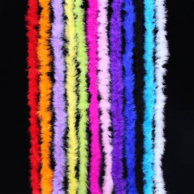 China DIY gifts. Toys. Ornament Decoration Flat Turkey Feather Strips With Diameter 4-5cm Cheap Feather Scarves Dyed Turkey Feathers for sale